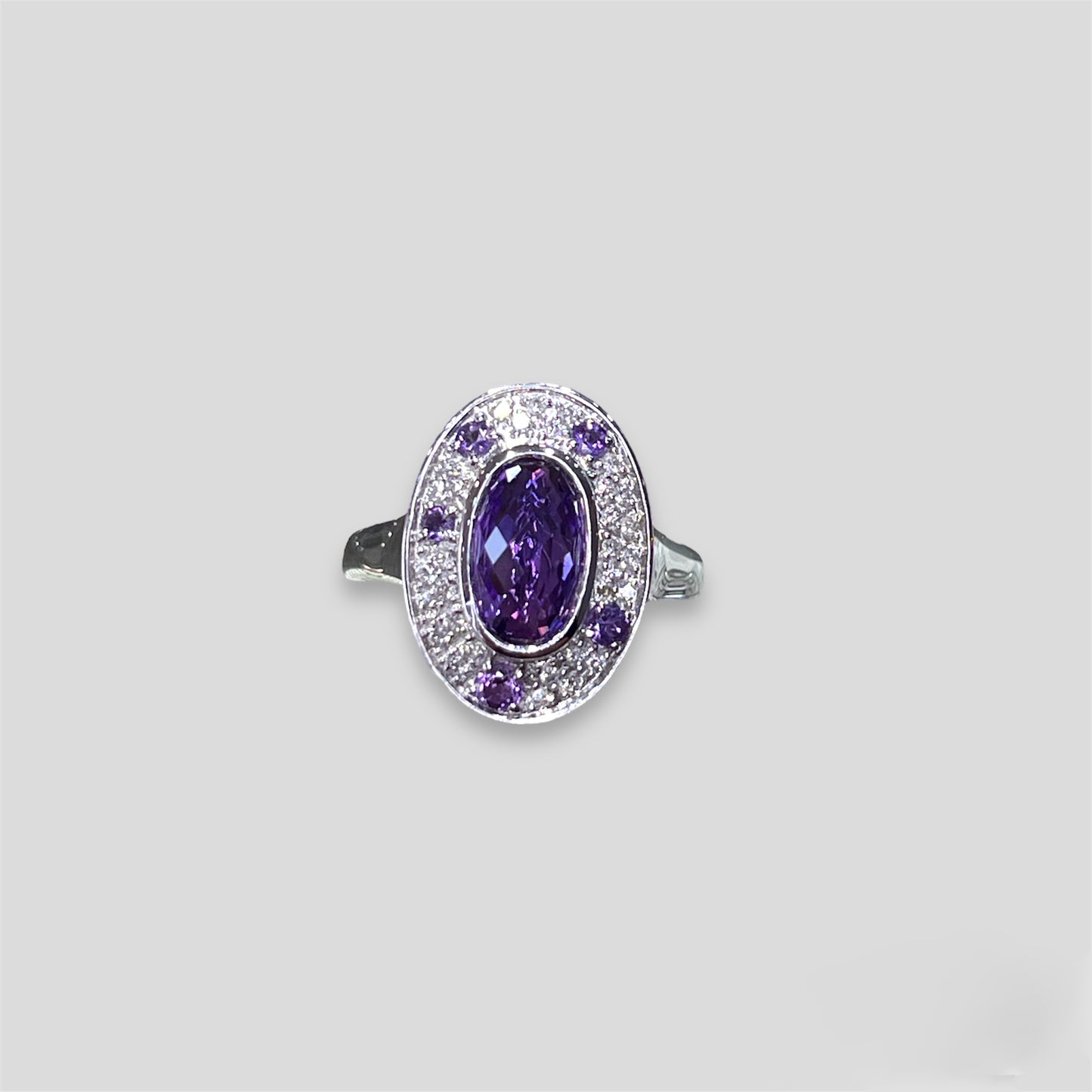 Oblong Amethyst Ring