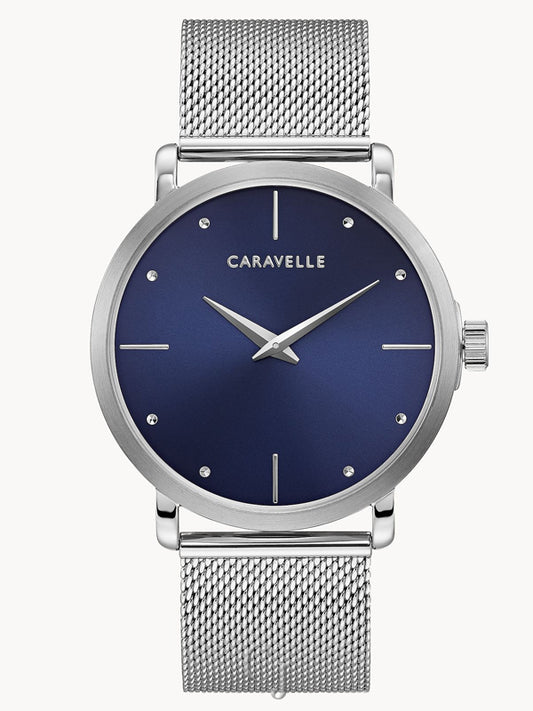 Caravelle Min Max Blue Dial Men's Watch