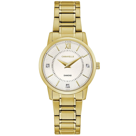 Caravelle Diamond Gold-Tone Ladies Watch