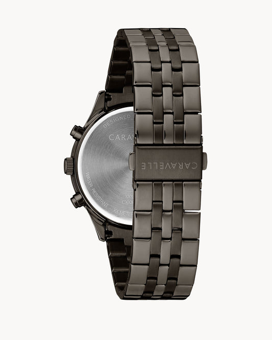 Caravelle Dress Gunmetal & Black Men's Watch