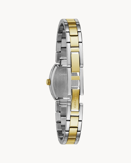 Caravelle Crystal Two-Tone Women's Dress Watch