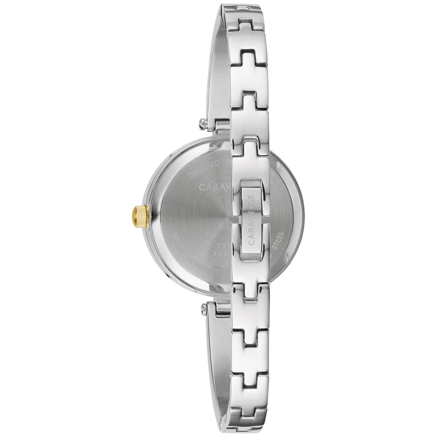 Caravelle Women's Two-Tone Ladies Watch & Gold Tone Bangle Set