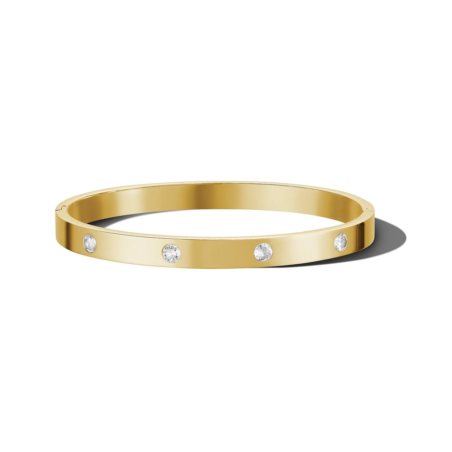 Caravelle Women's Two-Tone Ladies Watch & Gold Tone Bangle Set