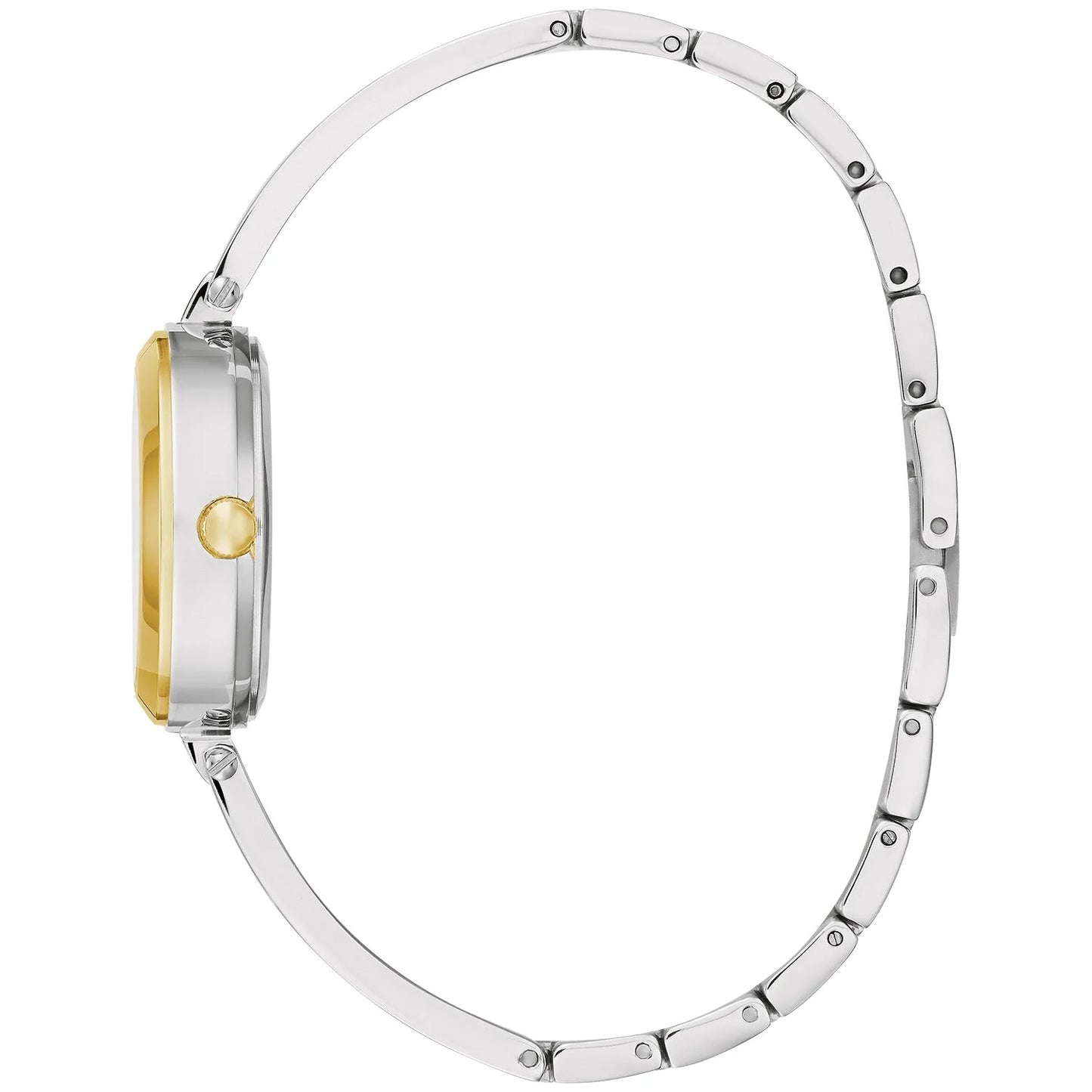 Caravelle Women's Two-Tone Ladies Watch & Gold Tone Bangle Set