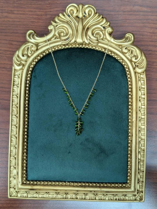 Chrome Diopside Necklace in 14k Gold