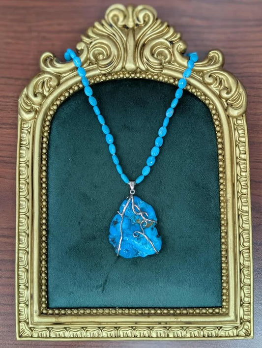 Sterling Silver Turquoise Necklace (Multiple Variations)