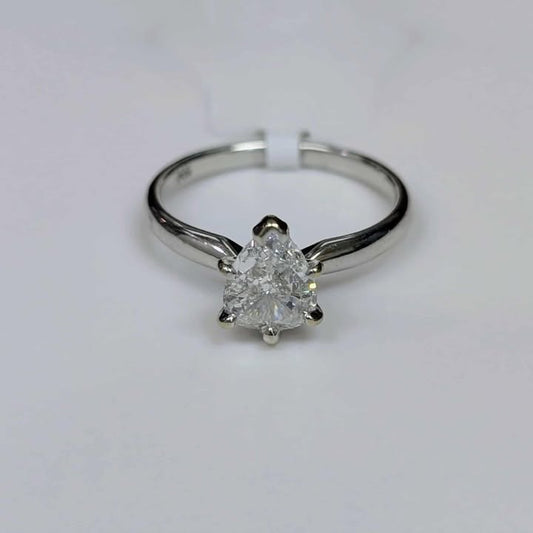 0.77CT Pear-cut Solitaire Diamond Engagement Ring in 14k White Gold