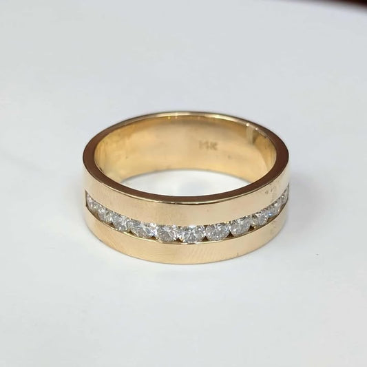 1.12 CT.T.W Channel Set Diamond Band in 14k Gold
