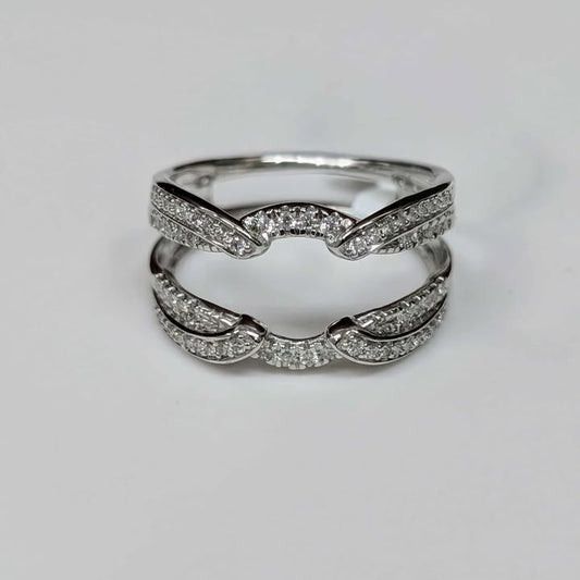 1/3 CT.T.W. Diamond Ring Guard in 14k White Gold