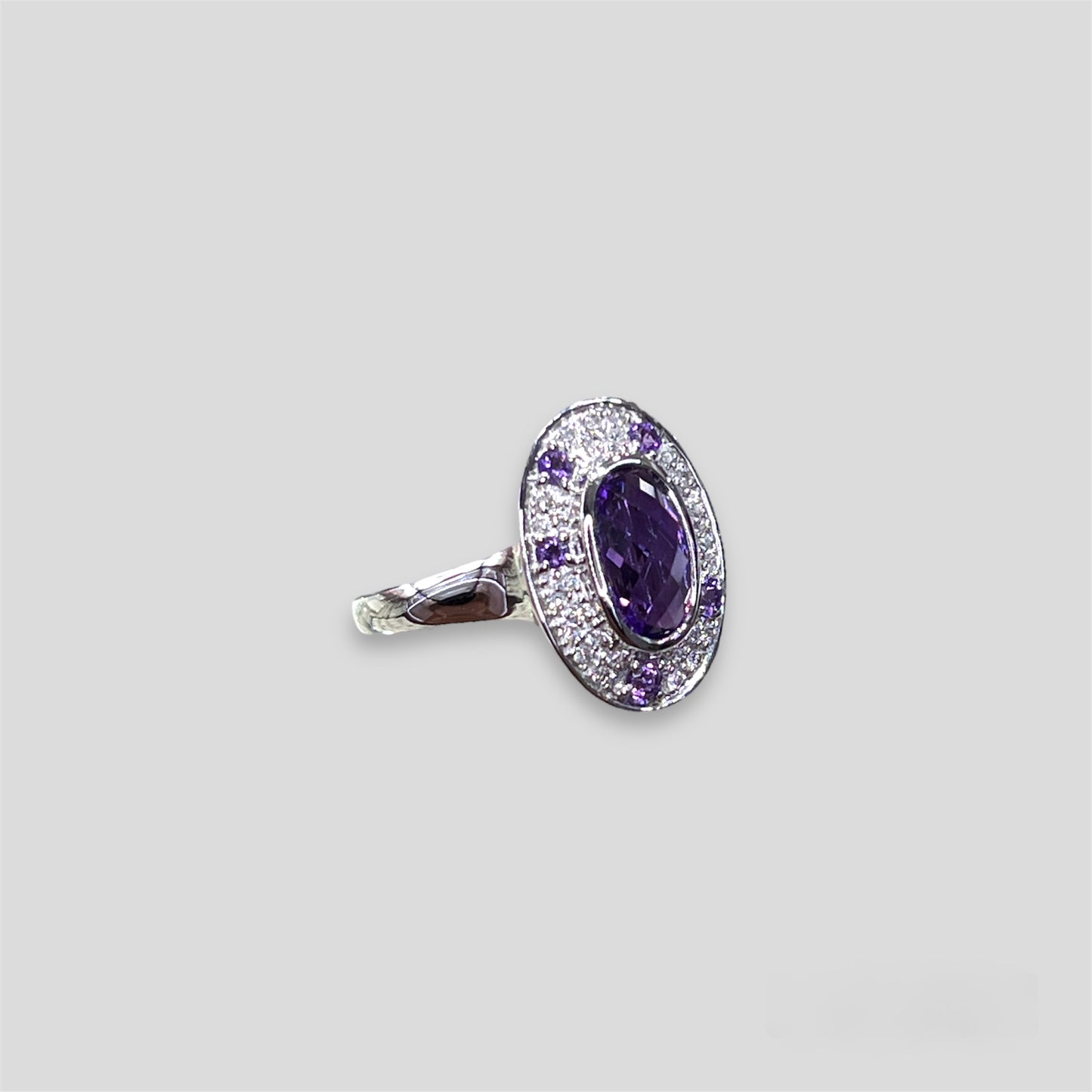 Oblong Amethyst Ring