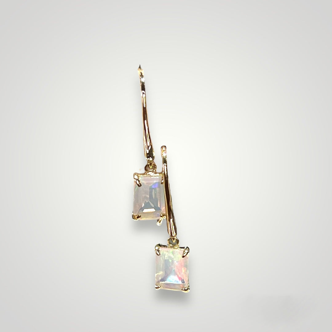Emerald Cut Dangle Earrings