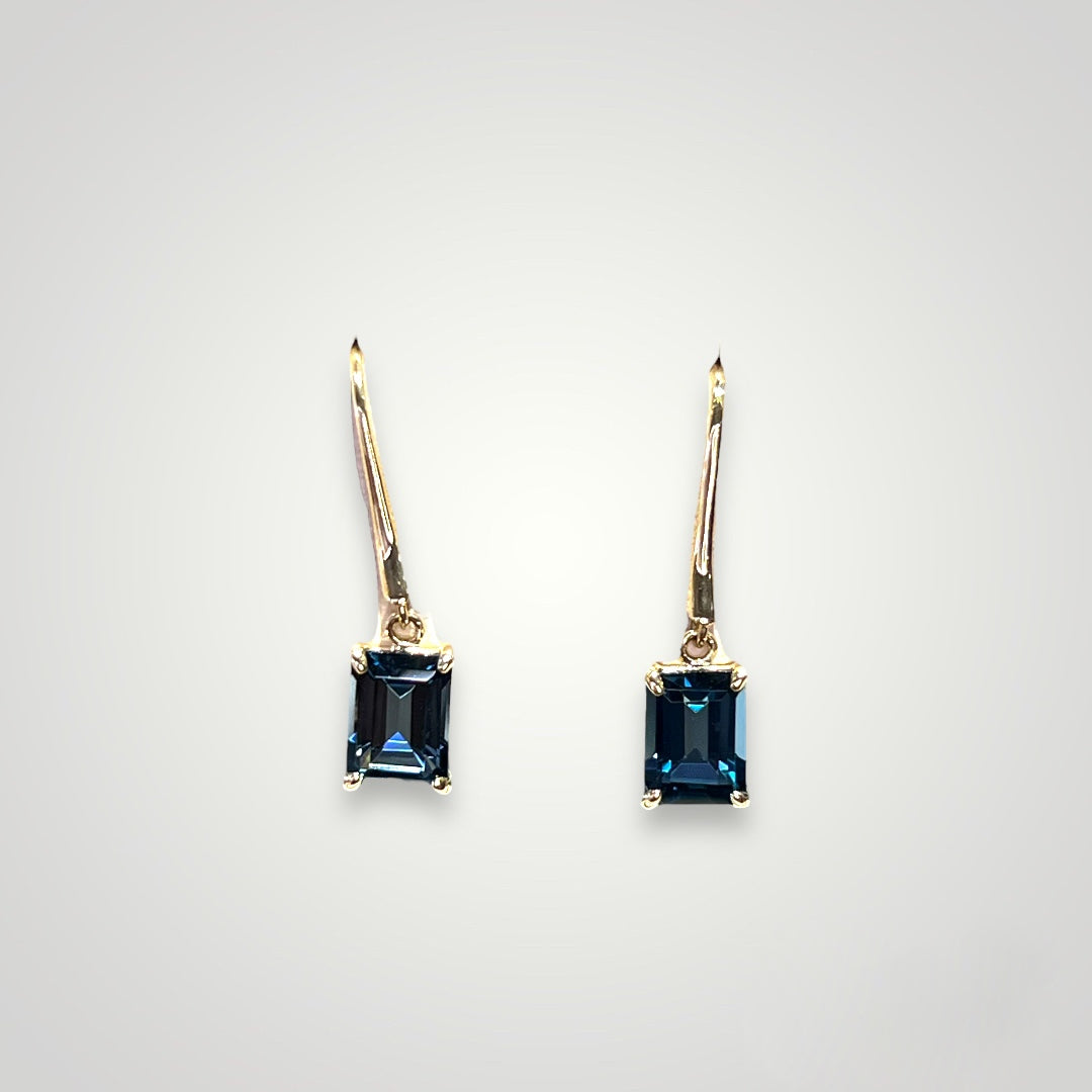 Emerald Cut Dangle Earrings