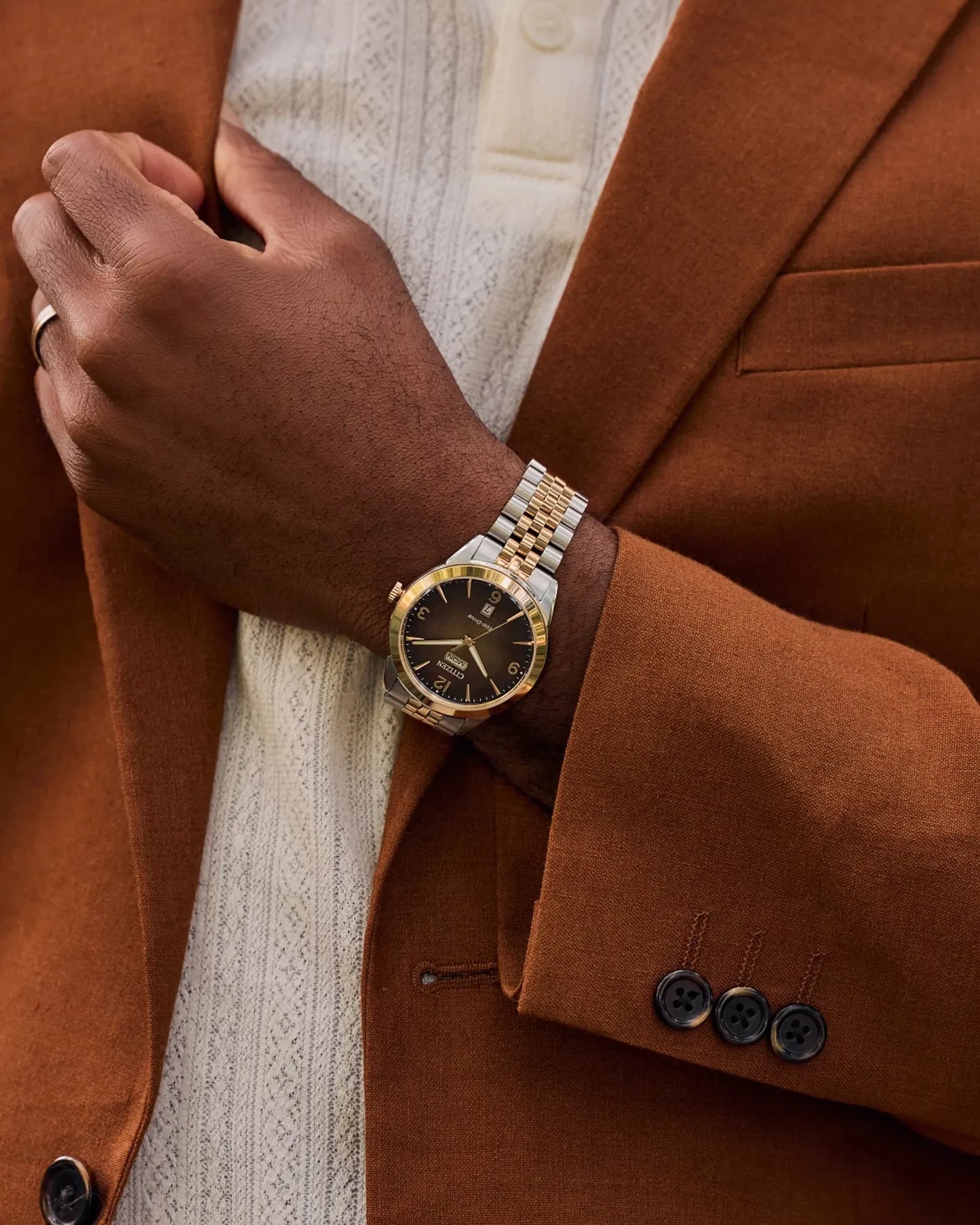 CITIZEN Eco-Drive Rolan Brown Dial Men's Watch