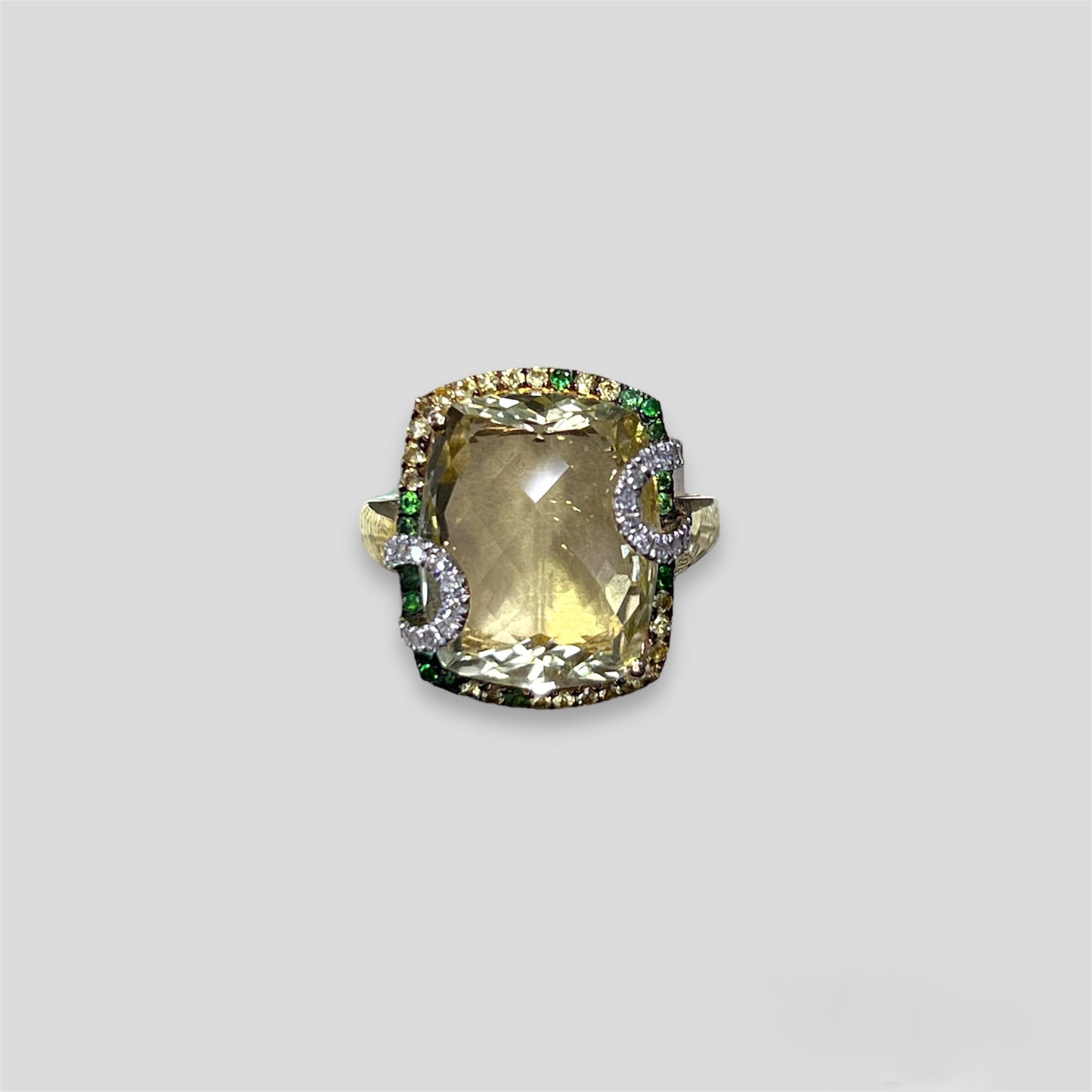 Lemon Quartz Cocktail Ring