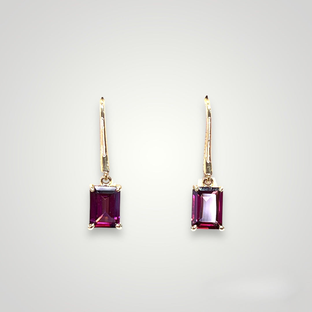 Emerald Cut Dangle Earrings