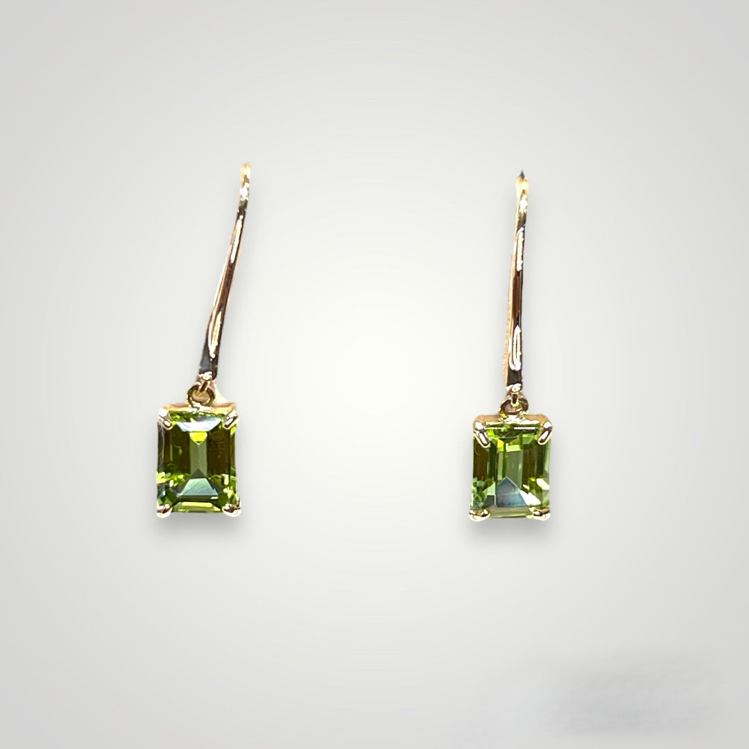 Emerald Cut Dangle Earrings