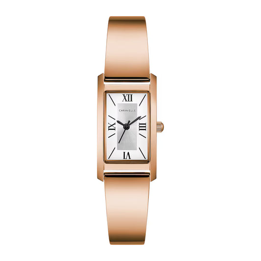 Caravelle Rose-Tone Classic Ladies Watch