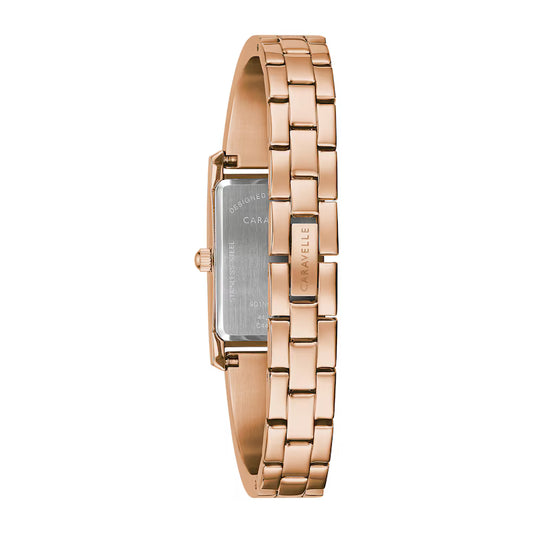 Caravelle Rose-Tone Classic Ladies Watch