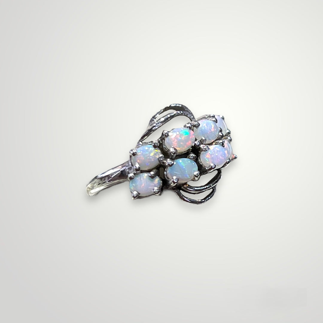 Double Row Opal Ring