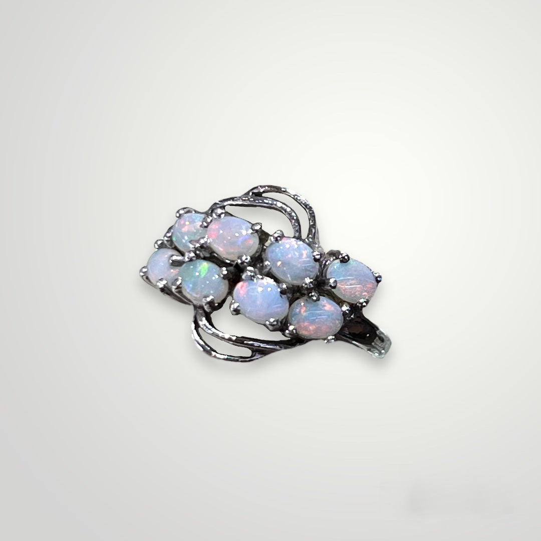 Double Row Opal Ring