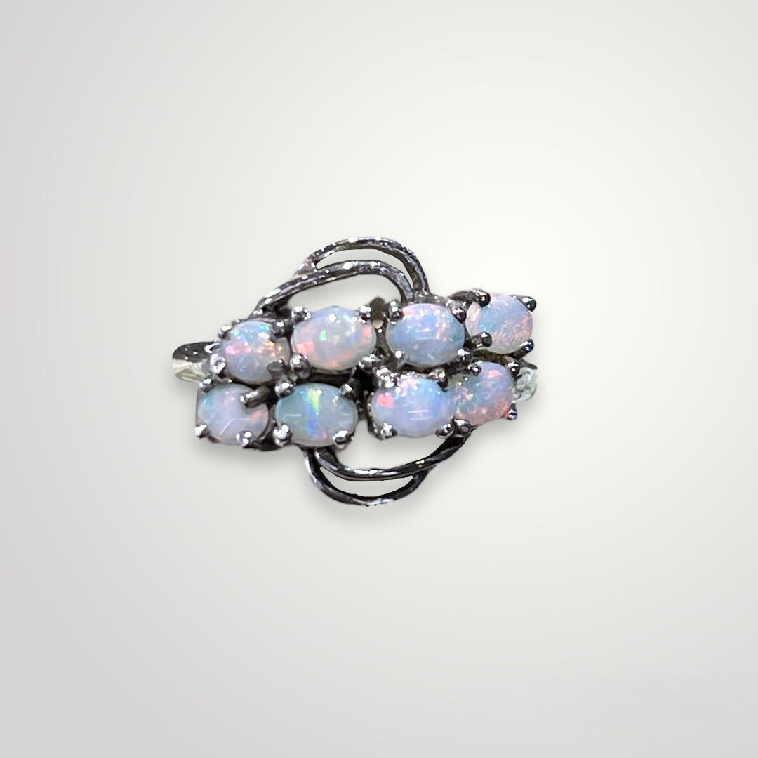 Double Row Opal Ring