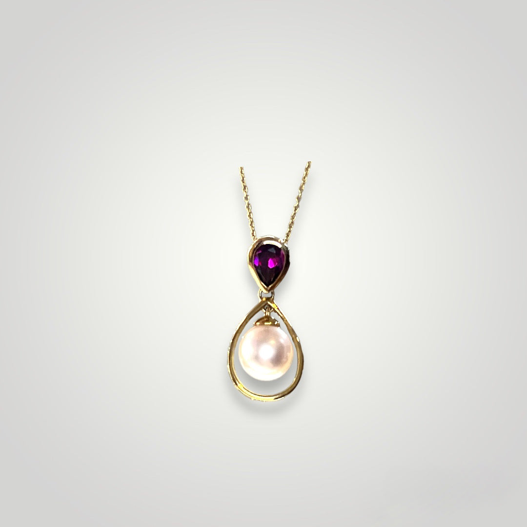 Pearl & Garnet Pendnat