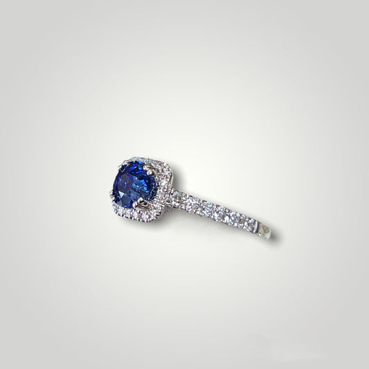Sapphire with Diamonds Ring - Q&T Jewelry