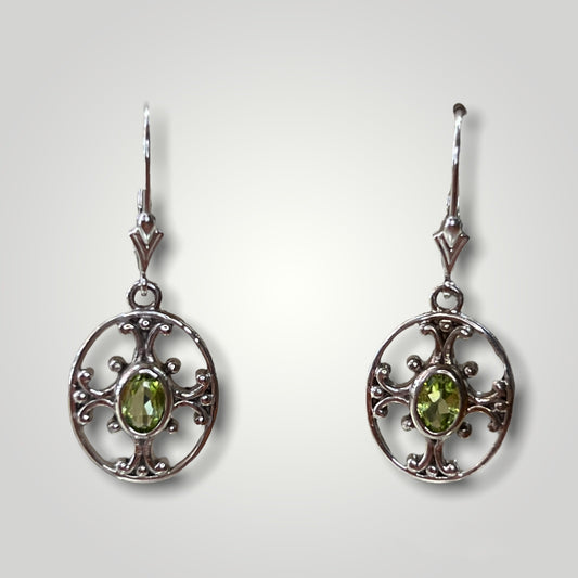 Peridot Dangle Earrings - Q&T Jewelry