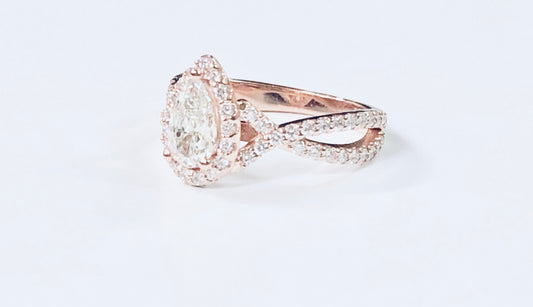 Pear Halo Engagement Ring - Q&T Jewelry
