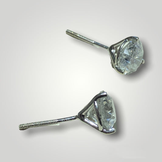 3.41ct Diamond Stud Earrings - Q&T Jewelry