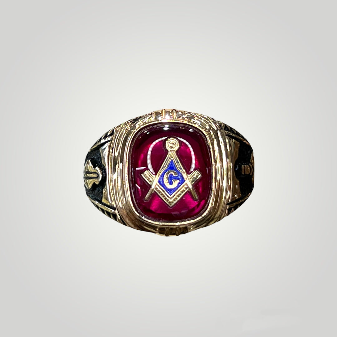 Ruby sales masonic ring