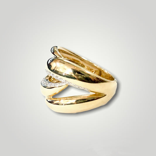 18K Yellow Gold & Diamond Ring - Q&T Jewelry