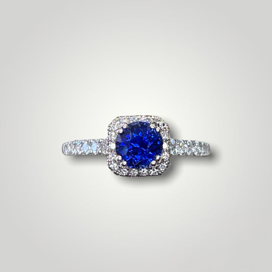 Sapphire with Diamonds Ring - Q&T Jewelry