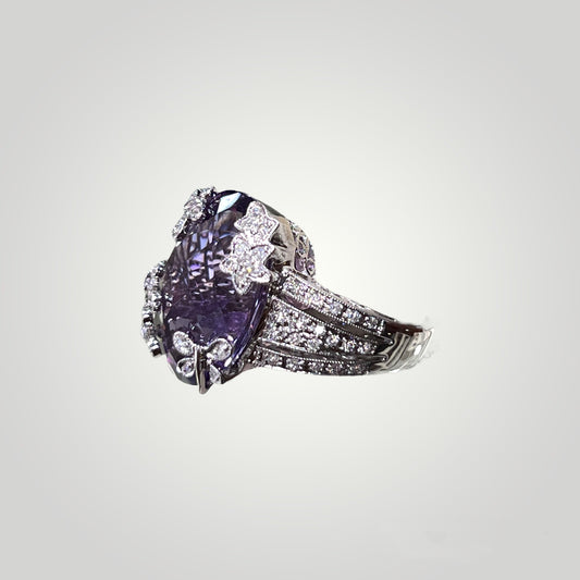 Amethyst White Gold Garden Ring - Q&T Jewelry