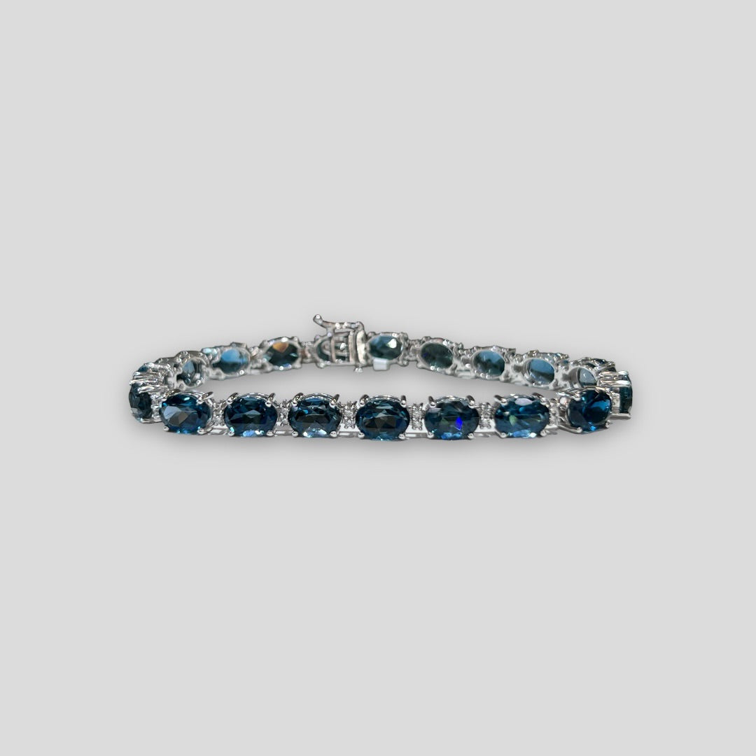 Diamond and London Topaz Bracelet