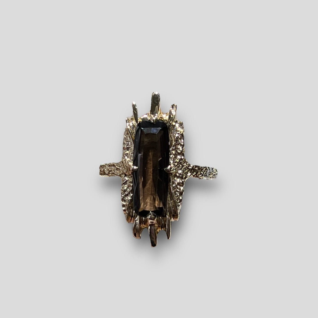 Smokey Quartz Statement Ring