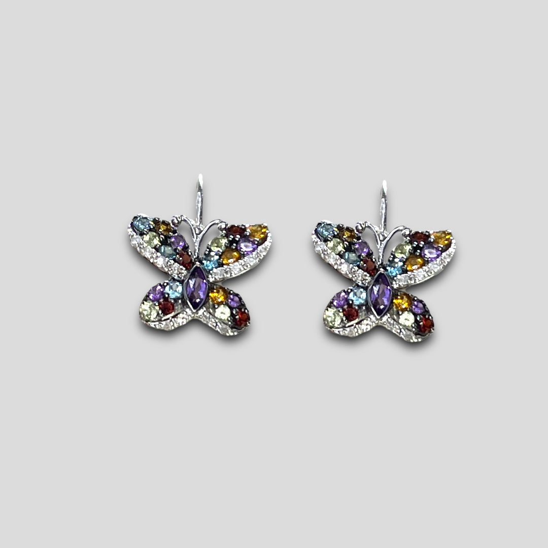 Topaz Butterfly Earrings