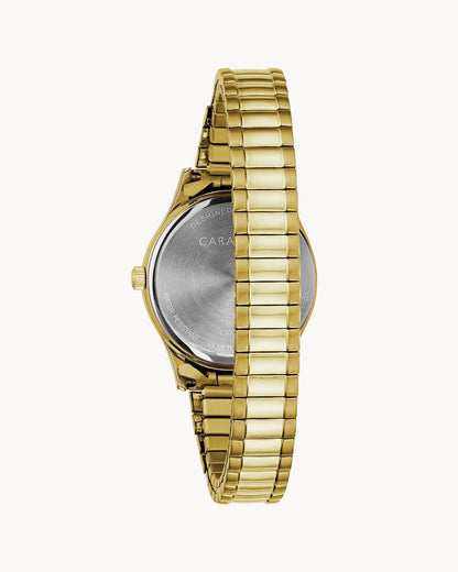 Caravelle White Dial Traditional Expandable Band Ladies Watch