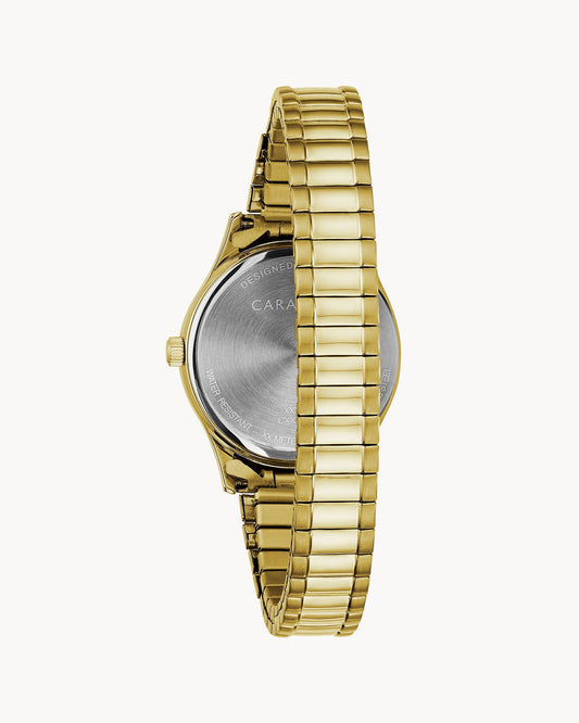 Caravelle White Dial Traditional Expandable Band Ladies Watch