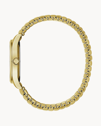 Caravelle White Dial Traditional Expandable Band Ladies Watch