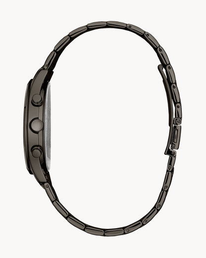 Caravelle Dress Gunmetal & Black Men's Watch
