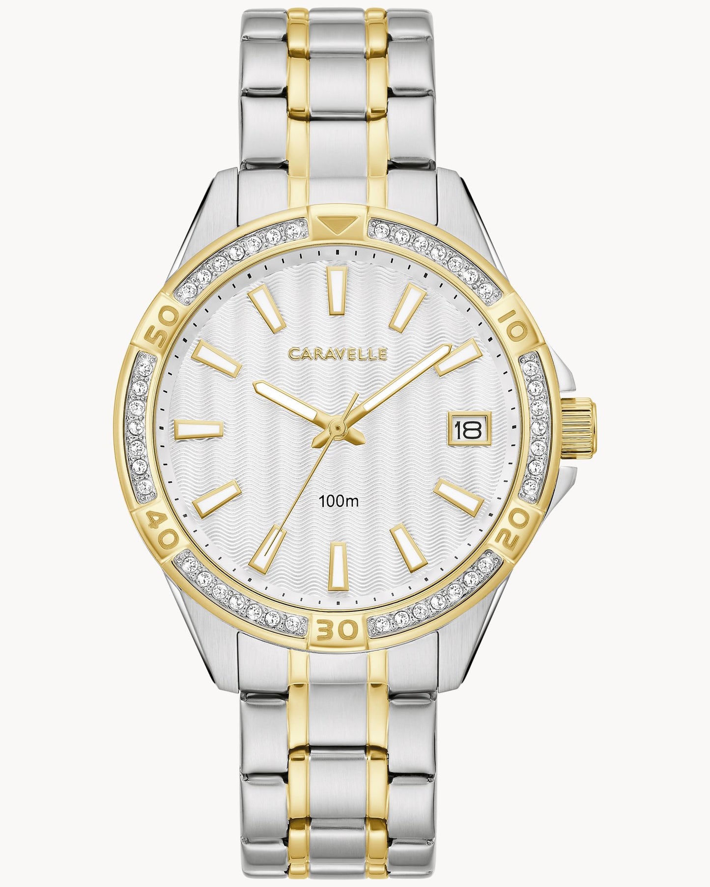 Caravelle Aqualuxx Silver-tone Men's Watch