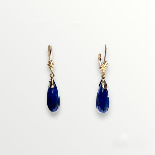 Blue Lapis Dangle Earrings