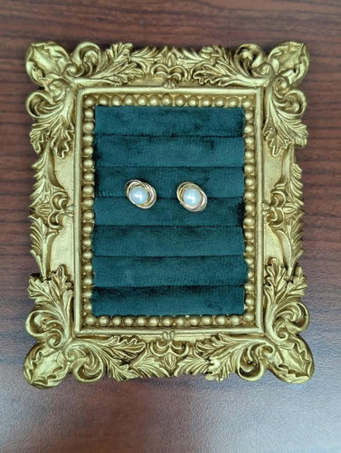 Pearl Stud with 14K Yellow Gold Jacket
