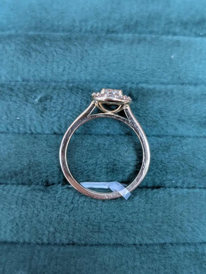 0.71 CT.T.W. Framed Diamond Engagement Ring in 14k Gold