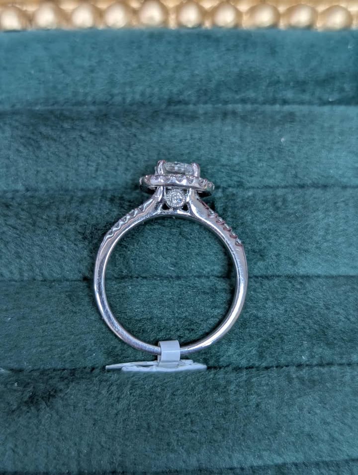 1.06 CT.T.W. Floating Framed Diamond Engagement Ring in 14k White Gold