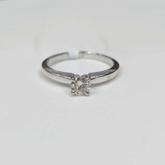 0.30 Diamond Solitaire Engagement Ring in 14k White Gold
