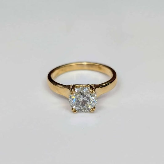 1.50 CT Lab Created Diamond Solitaire Engagement Ring in 14k Gold
