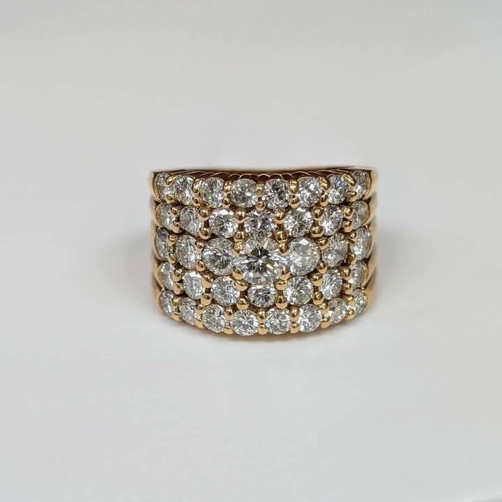 3.15 CT.T.W. Five-row Diamond Anniversary Band in 14k Gold