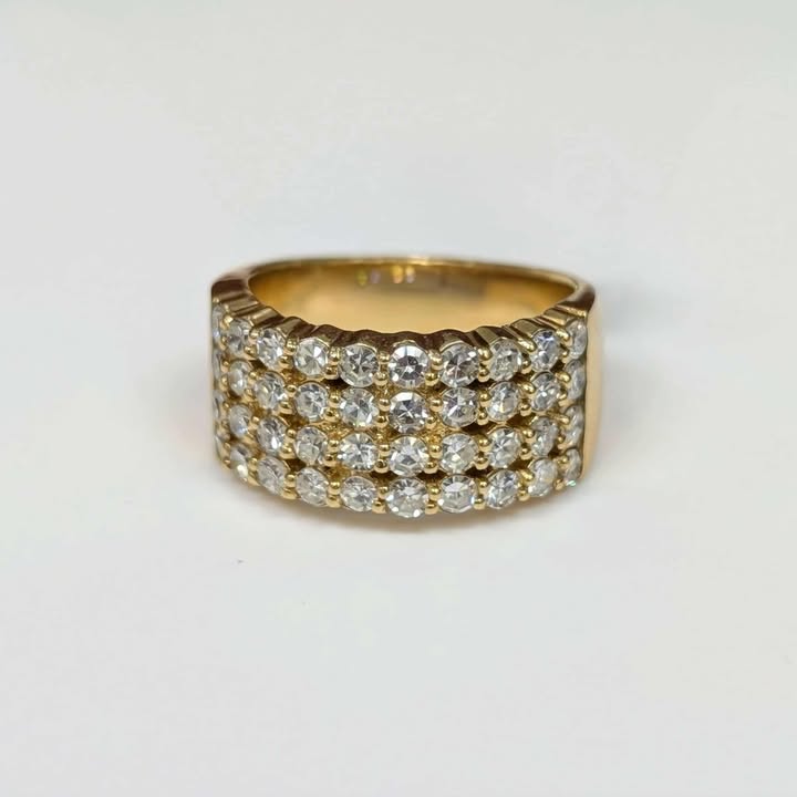 1.80 CT.T.W. Multi-row Diamond Anniversary Band in 14k Gold